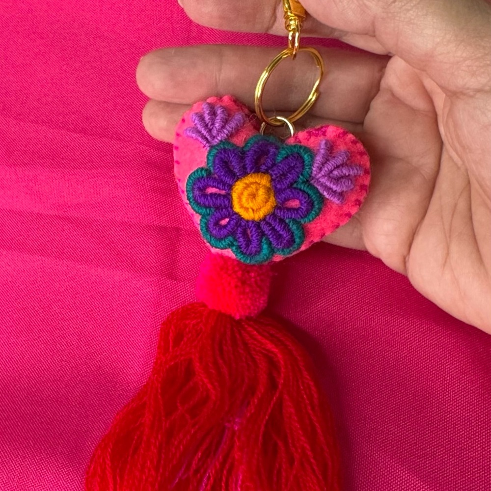 Handmade Colorful Heart Key Holder